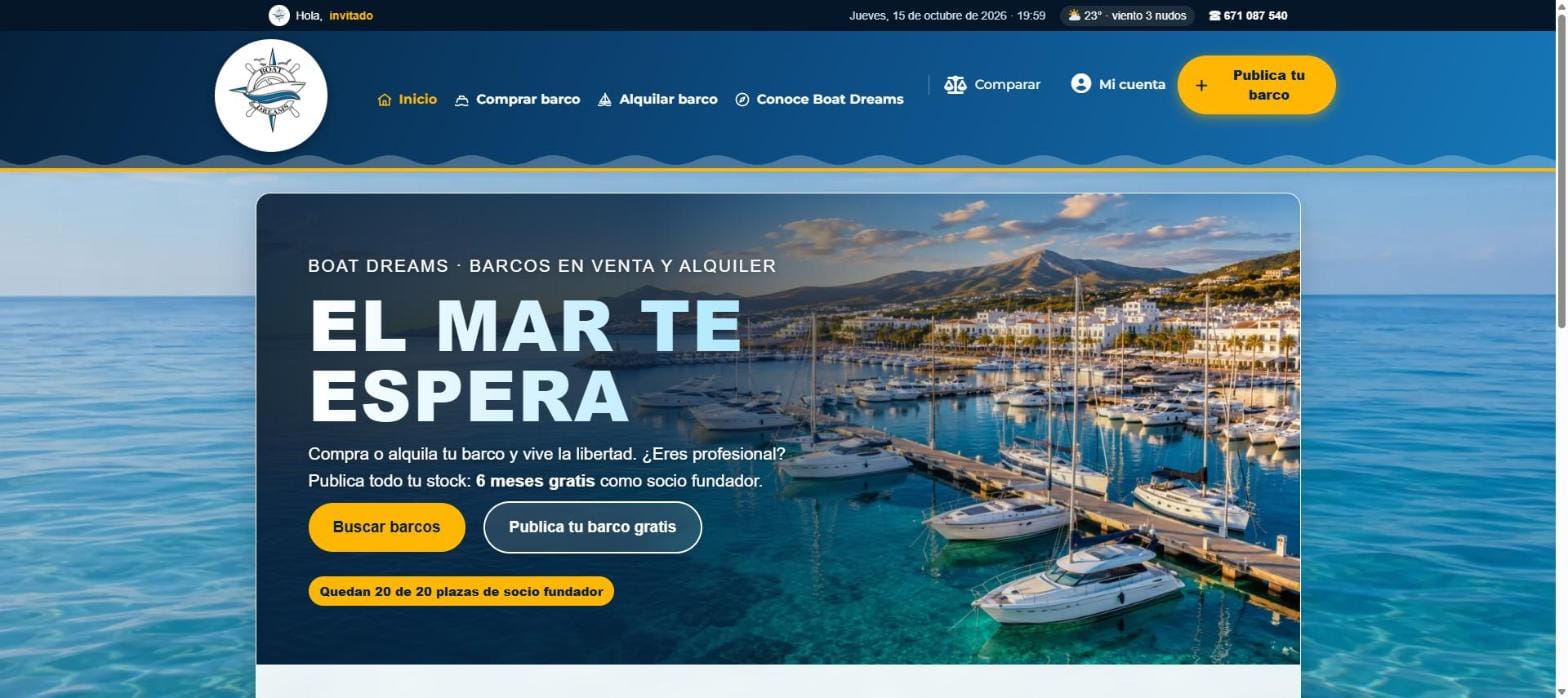 Portal de barcos de Boat Dreams: barcos en venta y alquiler